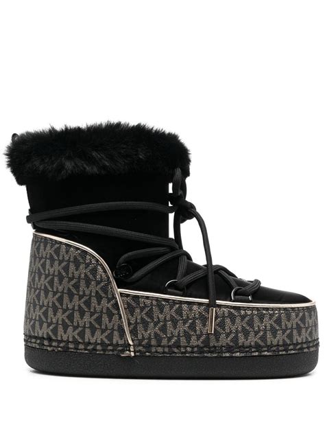 black michael kors booties with studs on heel|Michael Kors snow boots.